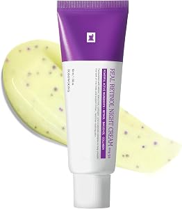 TOSOWOONG Real Retinol 0.1% Night Cream, Anti-Aging Face Moisturizer with Retinol, Bakuchi
