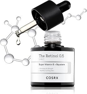 COSRX Retinol 0.5 Oil, Anti-aging Serum with 0.5% Retinoid Treatment for Face, Reduce Wrin