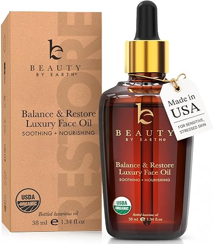 USDA Organic Face Oil - USA Made with Natural Ingredients, Anti Aging — Our recommended pick for most buyers