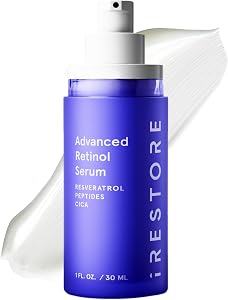 iRestore Retinol Serum for Face - 1% Retinol with Peptides & Hyaluronic Acid - Anti Ag