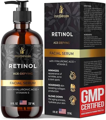 instaskincare Retinol Serum for Face - Huge 8 oz Bottle with Hyaluroni — Build quality and design details up close