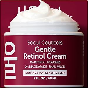 SeoulCeuticals 1% Korean Retinol Night Cream - 97.5% Snail Mucin + 2% Niacinamide Moisturi