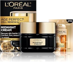 L'Oreal Paris Age Perfect Anti-Aging Midnight Cream, Face Moisturizer with Shea Butter to