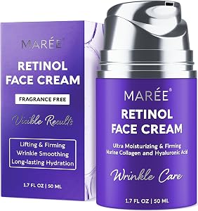 MAREE Face Moisturizer – Retinol Face Cream for Women Moisturizing with Collagen & Hya